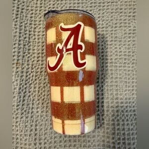 University of Alabama Plaid Drink Tumbler